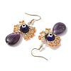 Natural Gemstone Dangle Earrings EJEW-MZ00169-6