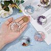 5Pcs 5 Styles Natural Amethyst & Rose Quartz & Aquamarine & Chakra Stone KK-HS0001-04-3