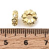 Brass Micro Pave Clear Cubic Zirconia Spacer Beads KK-Z156-13G-01-2