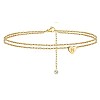 Heart Brass with Crystal Rhinestone Anklets FS-WGC43DA-05-1