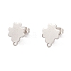 Non-Tarnish 201 Stainless Steel Stud Earring Findings EJEW-A071-05P-1