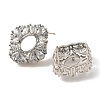 Rack Plating Brass with Cubic Zirconia Stud Earrings Finding KK-Z085-10P-2