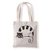 Cute Cat Printed Canvas Women's Tote Bags PW-WGD6880-12-1