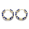 Brass Huggie Hoop Earrings EJEW-S209-09B-2