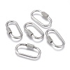 Non-Tarnish 304 Stainless Steel Screw Carabiner Lock Charms ZIRC-F255-061P-1
