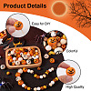 Craftdady 140Pcs Halloween Theme Painted Natural Wood Beads WOOD-CD0001-19-12