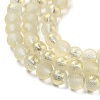 Spray Painted Glass Round Bead Strands DGLA-Q015-4mm-21-4