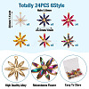 24Pcs 6 Colors Acrylic Rhinestone Pendants FIND-TA0002-79-3