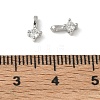 Brass Pave Clear Cubic Zirconia Charms CU-CBA9FFD-11P-04-3