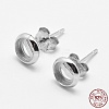 925 Sterling Silver Stud Earring Findings STER-F032-02S-1
