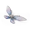 Bling Resin Butterfly Brooch Pin with Crystal Rhinestone JEWB-P016-04P-03-3