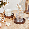 2Pcs Wood Candle Tray Candle Holders AJEW-NB0008-64-4