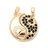 Valentine's Day Brass Micro Pave Cubic Zirconia Split Pendants LS-KK-H251-01B-G-1