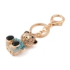 Zinc Alloy Rhinestone Keychain KEYC-M024-01KCG-02-2