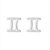 925 Sterling Silver Stud Earrings WG164A3-03-2