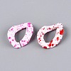 Spray Painted Opaque Acrylic Linking Rings SACR-T017-59M-A-3