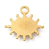 Real 18K Gold Plated 304 Stainless Steel Pendants STAS-A084-19G-02-2