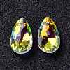 Faceted Teardrop Glass Pendants GLAA-O008-A15-2