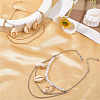 2Pcs 2 Colors Natural Shell Charm Bracelets BJEW-CY0001-04-3