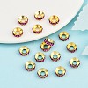 Brass Rhinestone Spacer Beads RB-A020-9mm-24G-2