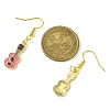 Golden Alloy Enamel Dangle Earrings EJEW-JE05653-01-3