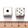 Opaque Printed Acrylic Beads OACR-T029-09-3