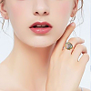 Brass Adjustable Ring Findings KK-BBC0023-69C-7