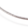 Brass Round Snake Chain Necklaces Making MAK-L025-02P-3