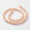 Round Grade A Glass Pearl Beads Strands HY-E001-09-3