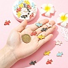25Pcs 5 Colors Alloy Enamel Pendants ENAM-YW0006-78-3