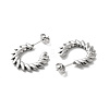 Non-Tarnish 304 Stainless Steel Leafy Branch Wrap Stud Earrings for Women EJEW-K243-05P-2