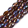 Electroplate Transparent Glass Beads Strands GL-N002-01A-A15-1