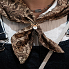 6Pcs Alloy with Plastic Scarf Buckle Ring AJEW-LP0010-56-3