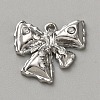 White Series Love Bow Alloy Acrylic Pendant PALLOY-WH0115-01P-10-1