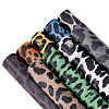 BENECREAT 9 Colors Laser PU Leather Leopard Print Fabric DIY-BC0001-79-1