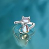 Zinc Alloy with Glass Cuff Rings for Women FS-WGF7E31-01-2