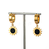 Elegant Sunflower Stainless Steel Hoop Earrings SR6616-2