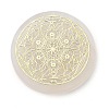 Flat Round Natural Selenite Slice Coasters AJEW-C042-01B-1