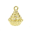 Brass Pave Clear Cubic Zirconia Pendants KK-L238-07G-1