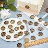 30Pcs Brass Bead Caps KK-FH0008-34AB-4