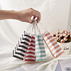 Biyun 16Pcs 4 Colors Rectangle with Stripe Pattern Paper Bags CARB-BY0001-01-6