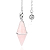 Natural Rose Quartz Pointed Dowsing Pendulums PW-WGED13A-06-1