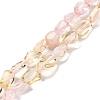 Natural Rose Quartz & Lemon Quartz Beads Strands G-L610-B18-01-1