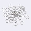 Anti-Tarnish Rhodium Plated 925 Sterling Silver Saw Cut Open Jump Rings STER-F036-02P-0.5x5mm-1