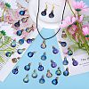 40Pcs 10 Colors Alloy Printed Pendants FIND-SZ0003-47-4