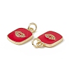 Brass Micro Pave Cubic Zirconia Charms KK-E068-VB436-2-3