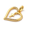 Brass Micro Pave Cubic Zirconia Pendants KK-U033-10G-01-2