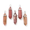 Natural Mookaite Pendants X-G-M378-01P-A21-1