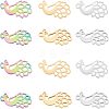 Unicraftale 24Pcs 3 Colors Ion Plating(IP) 201 Stainless Steel Pendants STAS-UN0030-06-1