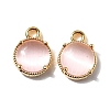 Flat Round Brass Charms KK-D024-03D-G-1